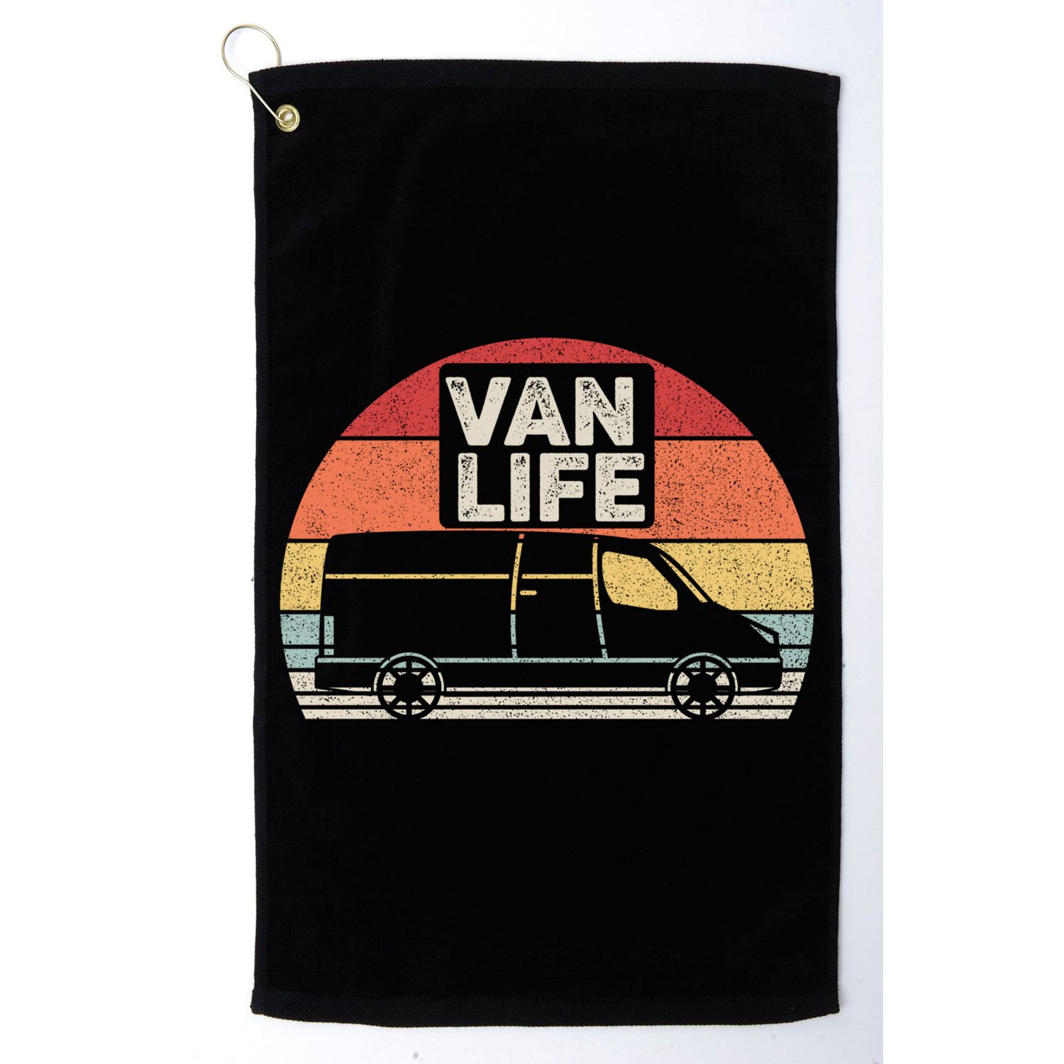 Vintage Retro Vanlife Camper Van Life Meaningful Gift Golf Towel