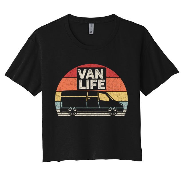 Vintage Retro Vanlife Camper Van Life Meaningful Gift Crop Top