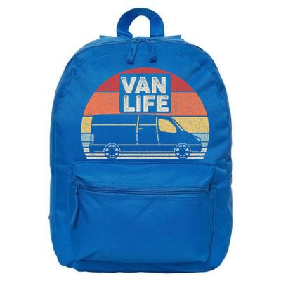 Vintage Retro Vanlife Camper Van Life Meaningful Gift 16 in Basic Backpack