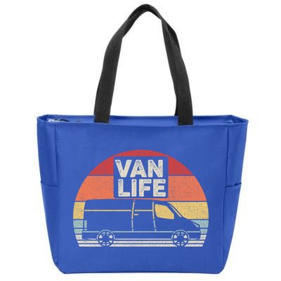 Vintage Retro Vanlife Camper Van Life Meaningful Gift Zip Tote Bag
