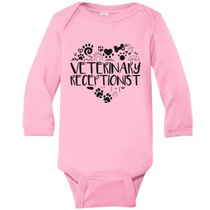 Veterinary Receptionist Veterinarian Vet Tech Assistant Baby Long Sleeve Bodysuit