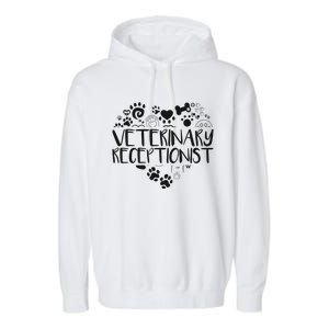 Veterinary Receptionist Veterinarian Vet Tech Assistant Garment-Dyed Fleece Hoodie