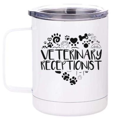 Veterinary Receptionist Veterinarian Vet Tech Assistant 12 oz Stainless Steel Tumbler Cup