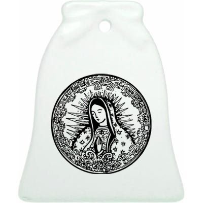 Virgin Religious Ceramic Bell Ornament