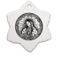 Virgin Religious Ceramic Star Ornament