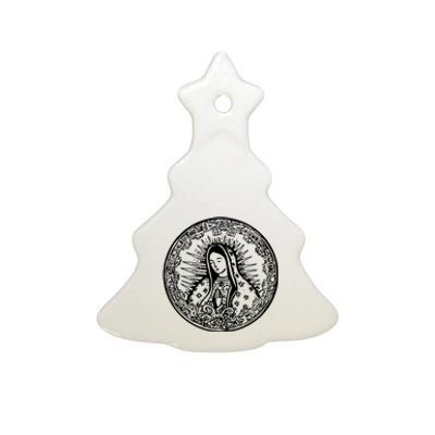 Virgin Religious Ceramic Tree Ornament