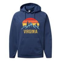 Virginia Retro Vintage Performance Fleece Hoodie