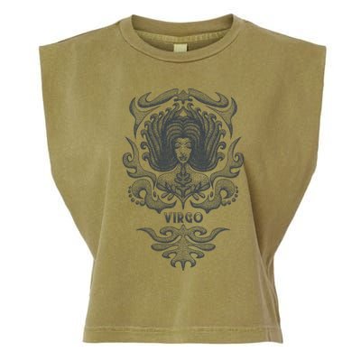 Virgo Retro Vintage Zodiac Gift Garment-Dyed Women's Muscle Tee