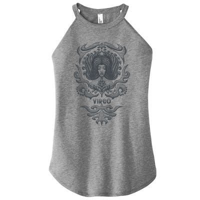 Virgo Retro Vintage Zodiac Gift Women's Perfect Tri Rocker Tank