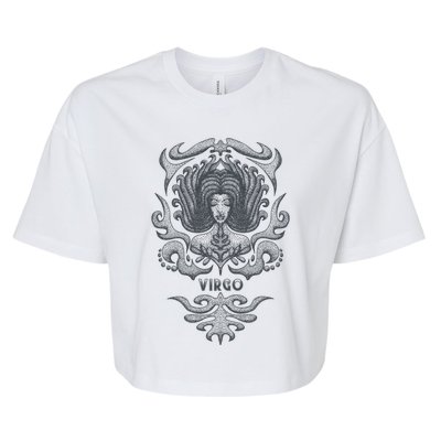 Virgo Retro Vintage Zodiac Gift Bella+Canvas Jersey Crop Tee