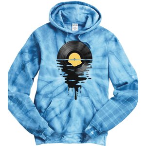 Vinyl Record Vinyl Cool Sunset Music Lover Tie Dye Hoodie