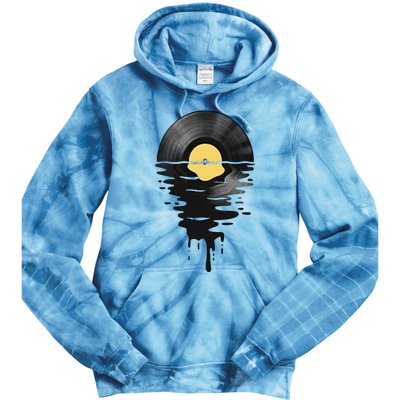 Vinyl Record Vinyl Cool Sunset Music Lover Tie Dye Hoodie