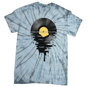 Vinyl Record Vinyl Cool Sunset Music Lover Tie-Dye T-Shirt