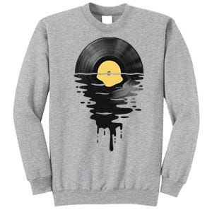 Vinyl Record Vinyl Cool Sunset Music Lover Tall Sweatshirt