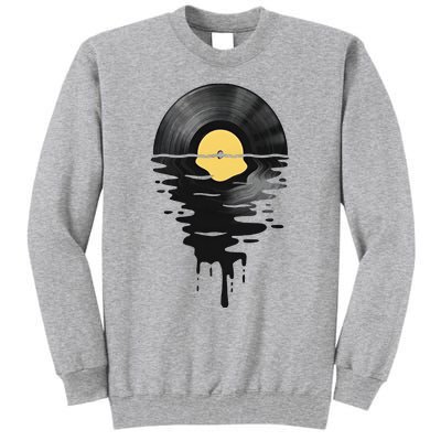 Vinyl Record Vinyl Cool Sunset Music Lover Tall Sweatshirt