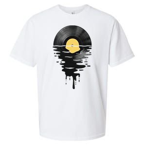 Vinyl Record Vinyl Cool Sunset Music Lover Sueded Cloud Jersey T-Shirt