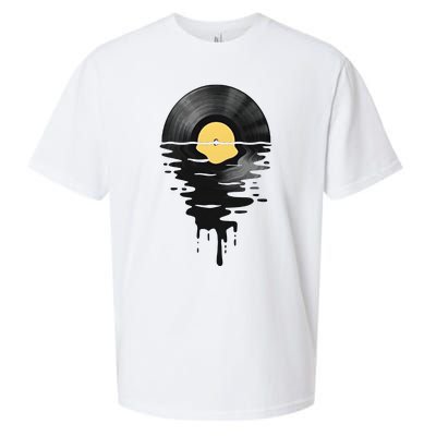 Vinyl Record Vinyl Cool Sunset Music Lover Sueded Cloud Jersey T-Shirt