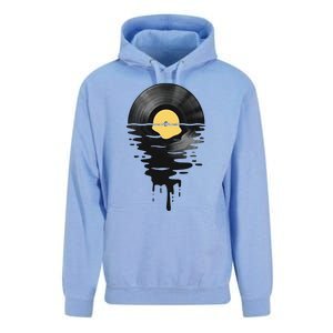 Vinyl Record Vinyl Cool Sunset Music Lover Unisex Surf Hoodie