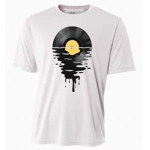 Vinyl Record Vinyl Cool Sunset Music Lover Cooling Performance Crew T-Shirt