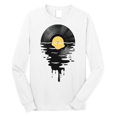 Vinyl Record Vinyl Cool Sunset Music Lover Long Sleeve Shirt