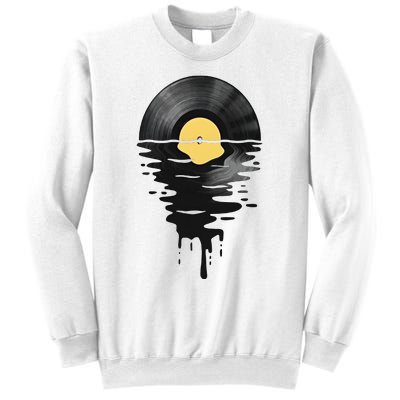 Vinyl Record Vinyl Cool Sunset Music Lover Sweatshirt