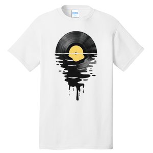 Vinyl Record Vinyl Cool Sunset Music Lover Tall T-Shirt