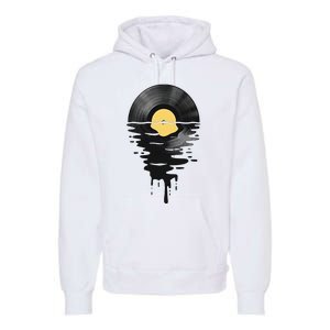 Vinyl Record Vinyl Cool Sunset Music Lover Premium Hoodie