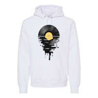 Vinyl Record Vinyl Cool Sunset Music Lover Premium Hoodie