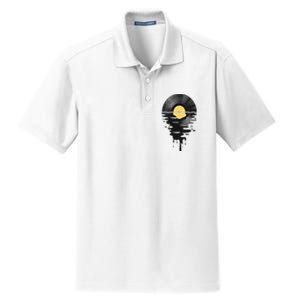 Vinyl Record Vinyl Cool Sunset Music Lover Dry Zone Grid Polo