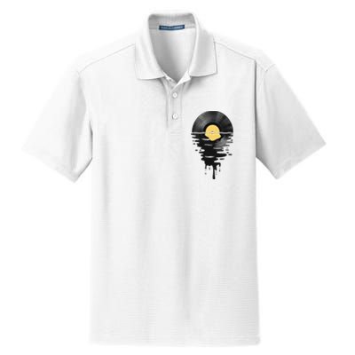 Vinyl Record Vinyl Cool Sunset Music Lover Dry Zone Grid Polo