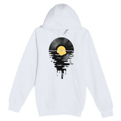 Vinyl Record Vinyl Cool Sunset Music Lover Premium Pullover Hoodie