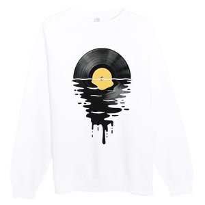 Vinyl Record Vinyl Cool Sunset Music Lover Premium Crewneck Sweatshirt