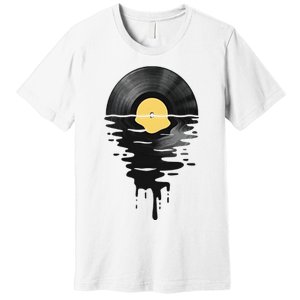 Vinyl Record Vinyl Cool Sunset Music Lover Premium T-Shirt