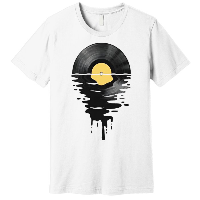 Vinyl Record Vinyl Cool Sunset Music Lover Premium T-Shirt