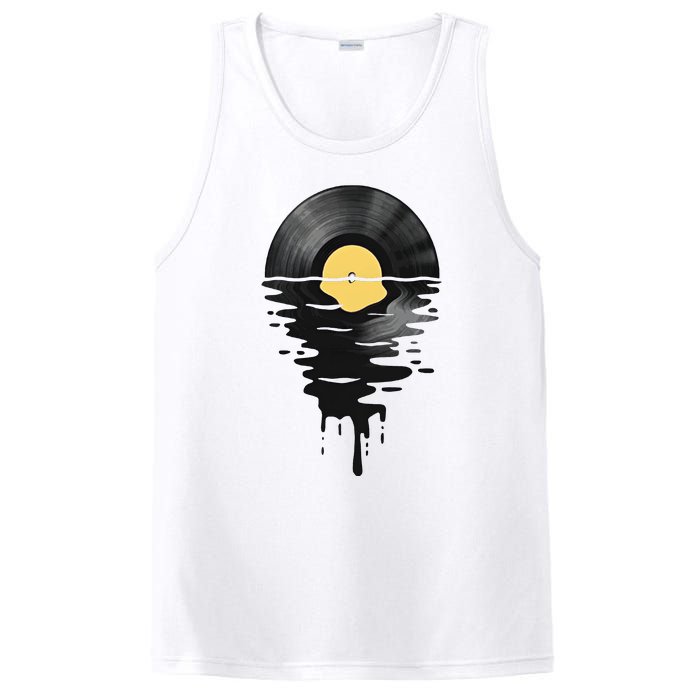 Vinyl Record Vinyl Cool Sunset Music Lover PosiCharge Competitor Tank