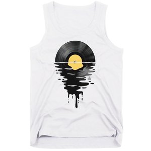 Vinyl Record Vinyl Cool Sunset Music Lover Tank Top