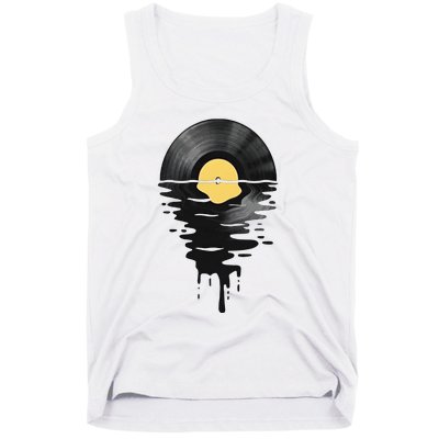 Vinyl Record Vinyl Cool Sunset Music Lover Tank Top