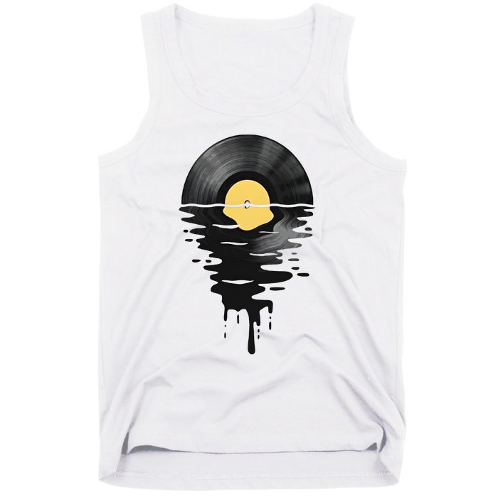 Vinyl Record Vinyl Cool Sunset Music Lover Tank Top