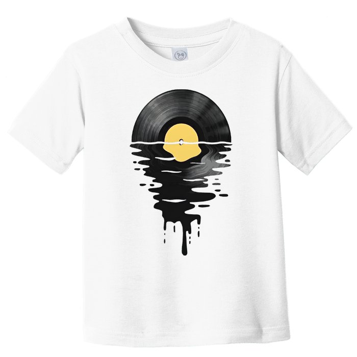 Vinyl Record Vinyl Cool Sunset Music Lover Toddler T-Shirt