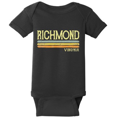 Vintage Richmond Virginia Va Love Gift Souvenir Baby Bodysuit