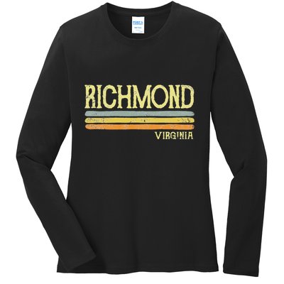 Vintage Richmond Virginia Va Love Gift Souvenir Ladies Long Sleeve Shirt