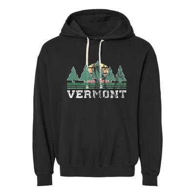 Vermont Retro Vintage Garment-Dyed Fleece Hoodie