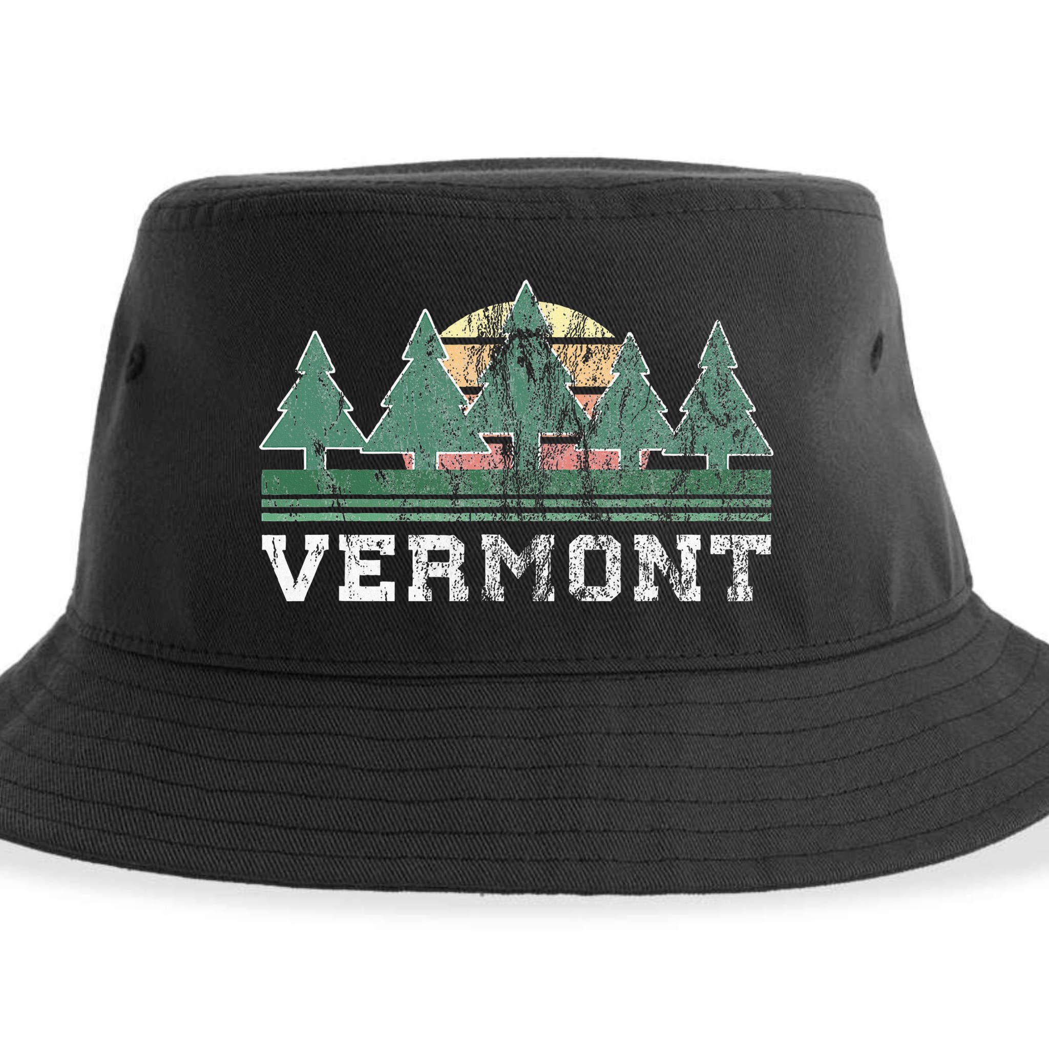 Vermont Retro Vintage Sustainable Bucket Hat