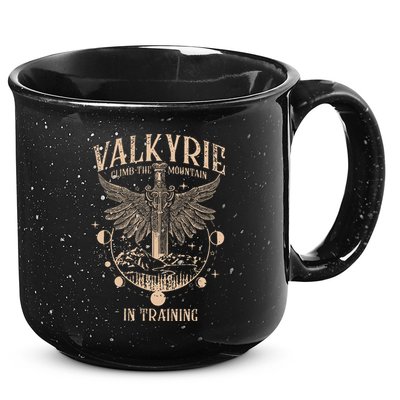 Vintage Retro Valkyrie Climb Them0untain In Training 15oz Campfire Ceramic Mug
