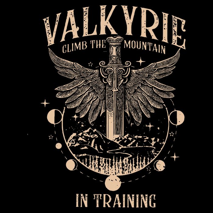 Vintage Retro Valkyrie Climb Them0untain In Training Flatbill Hat