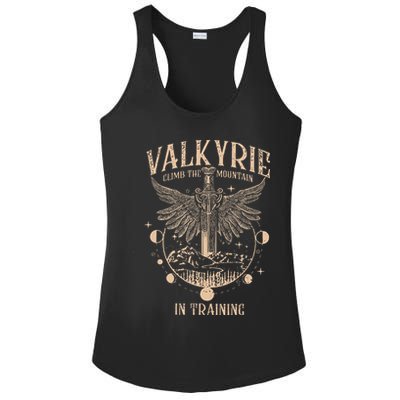 Vintage Retro Valkyrie Climb Them0untain In Training Ladies PosiCharge Competitor Racerback Tank