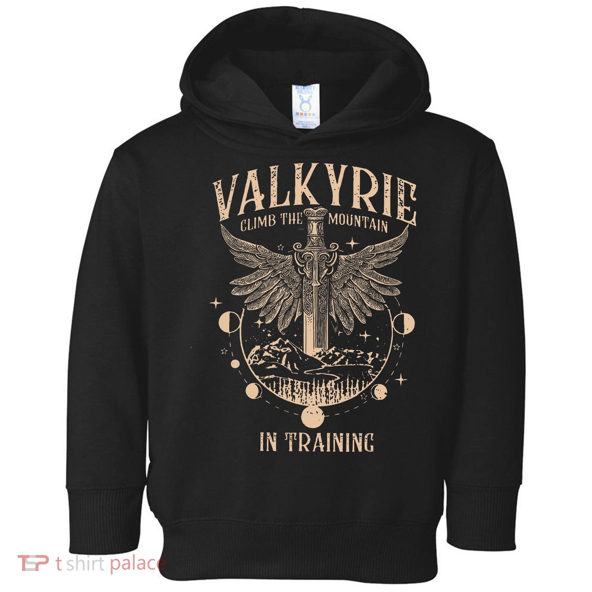Vintage Retro Valkyrie Climb Them0untain In Training Toddler Hoodie