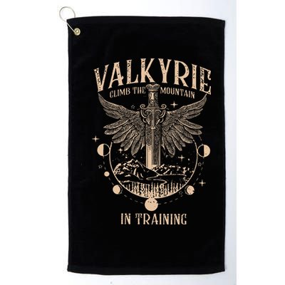 Vintage Retro Valkyrie Climb Them0untain In Training Golf Towel
