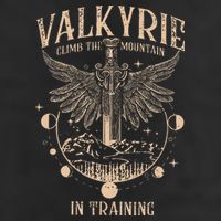 Vintage Retro Valkyrie Climb Them0untain In Training Golf Towel