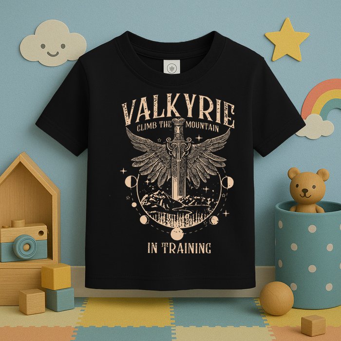 Vintage Retro Valkyrie Climb Them0untain In Training Toddler T-Shirt
